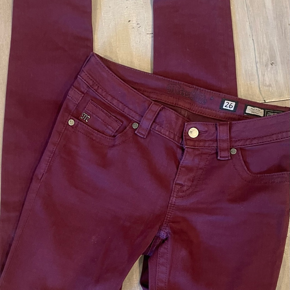 Miss Me Women's Burgundy Jeans